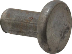 RivetKing - 0.227" Body Diam, Flat Steel Tinners Solid Rivet - 0.448" Length Under Head - Americas Industrial Supply