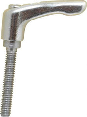 KIPP - 1/4-20, 10mm Hub Diam, Stainless Steel Threaded Stud Adjustable Clamping Handle - 40mm Stud Length, 47mm OAL, 31mm High - Americas Industrial Supply
