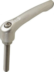 KIPP - 5/16-18, 17/32" Hub Diam, Stainless Steel Threaded Stud Adjustable Clamping Handle - 1-31/32" Stud Length, 74.5mm OAL, 42.5mm High - Americas Industrial Supply