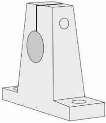 Thomson Industries - 30mm Diam, Malleable Iron Alloy Shaft Support - Plain Shafting - Americas Industrial Supply