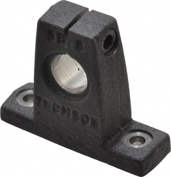 Thomson Industries - 1/2" Diam, Malleable Iron Alloy Shaft Support - Plain Shafting - Americas Industrial Supply