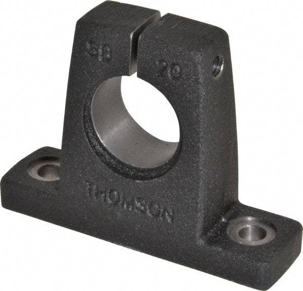 Thomson Industries - 1-1/4" Diam, Malleable Iron Alloy Shaft Support - Plain Shafting - Americas Industrial Supply