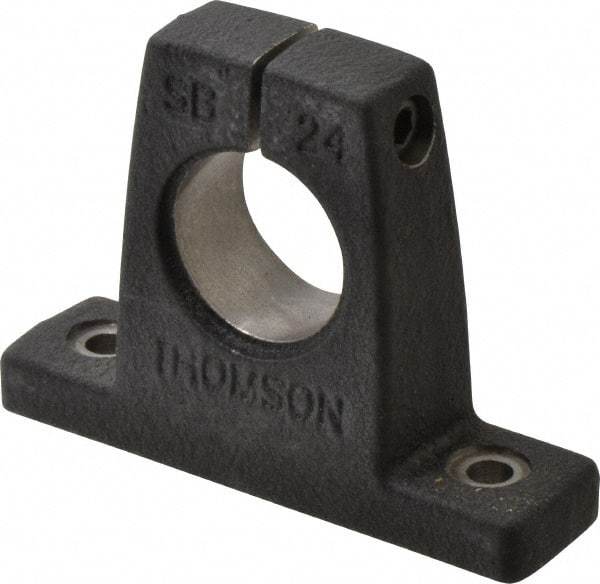 Thomson Industries - 1-1/2" Diam, Malleable Iron Alloy Shaft Support - Plain Shafting - Americas Industrial Supply