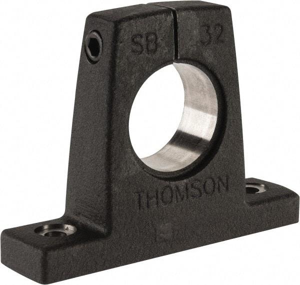 Thomson Industries - 2" Diam, Malleable Iron Alloy Shaft Support - Plain Shafting - Americas Industrial Supply