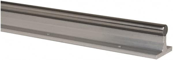 Thomson Industries - 1/2" Shaft Diam, 1-1/2" Base Width, Steel Shaft, Aluminum Rail, Round Shaft Assemblies - 24" Long, 1/4" Neck Width - Americas Industrial Supply