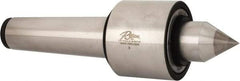 Riten - MT5 Taper Shank, 3-1/16" Head Diam Carbide Tipped Live Center - 5,000 Max RPM, 2-25/32" Head Length, 1-3/8" Point Diam, 2-3/8" Point Len, 1,000 Lb Max Workpc, 1" Tip Diam, Standard Point - Americas Industrial Supply