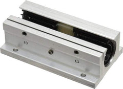 Thomson Industries - 1/2" Inside Diam, 180/360 Lbs. Dynamic Capacity, Open Twin Pillow Block Linear Bearing - 1.13" Overall Height x 2" Overall Width - Americas Industrial Supply