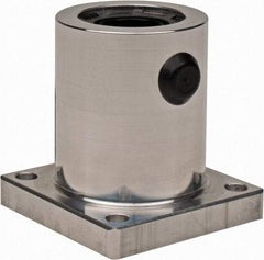 Thomson Industries - 1-1/4" Inside Diam, 255/510 Lbs. Dynamic Capacity, Single Flanged Pillow Block Linear Bearing - 1.63" Overall Width - Americas Industrial Supply