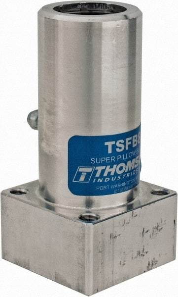 Thomson Industries - 1-3/4" Inside Diam, 1130/2260 Lbs. Dynamic Capacity, Twin Flanged Pillow Block Linear Bearing - 2.38" Overall Width - Americas Industrial Supply