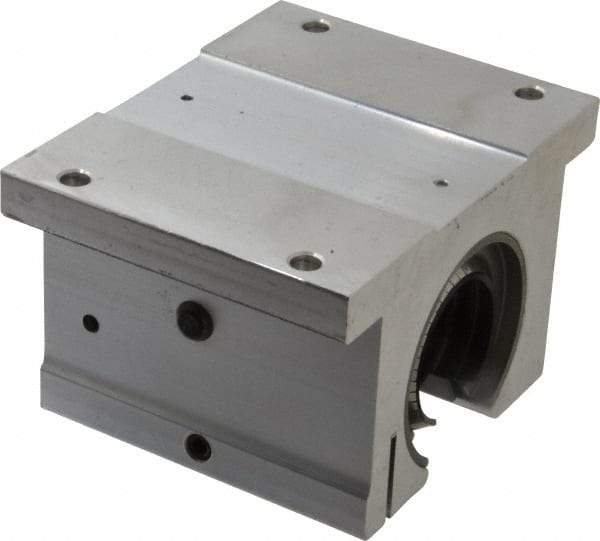 Thomson Industries - 1-1/2" Inside Diam, 3880/7760 Lbs. Dynamic Capacity, Open Single Pillow Block Linear Bearing - 2.94" Overall Height x 4-3/4" Overall Width - Americas Industrial Supply