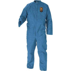 KleenGuard - Size XL SMS General Purpose Coveralls - Blue, Zipper Closure, Open Cuffs, Open Ankles, Serged Seams - Americas Industrial Supply