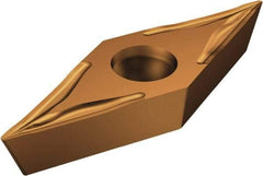 Sandvik Coromant - VCGT221 UM Grade 1115 Carbide Turning Insert - TiAlN/AlCr2O3 Finish, 35° Diamond, 1/4" Inscr Circle, 1/8" Thick, 1/64" Corner Radius - Americas Industrial Supply