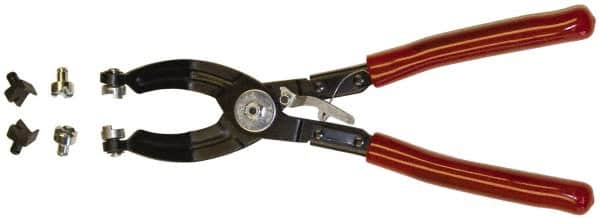 Mag-Mate - 10-1/2" OAL, Hose Clamp Pliers - 45° Jaw, Vinyl Coated Handles - Americas Industrial Supply