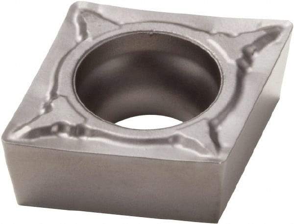 Seco - CCMT32.51 F1 Grade TP1020 Cermet Turning Insert - Uncoated, 80° Diamond, 3/8" Inscr Circle, 5/32" Thick, 1/64" Corner Radius - Americas Industrial Supply