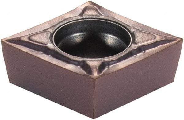 Seco - CCMT32.50.5 F1 Grade TP1030 Cermet Turning Insert - Uncoated, 80° Diamond, 3/8" Inscr Circle, 5/32" Thick, 0.0078" Corner Radius - Americas Industrial Supply