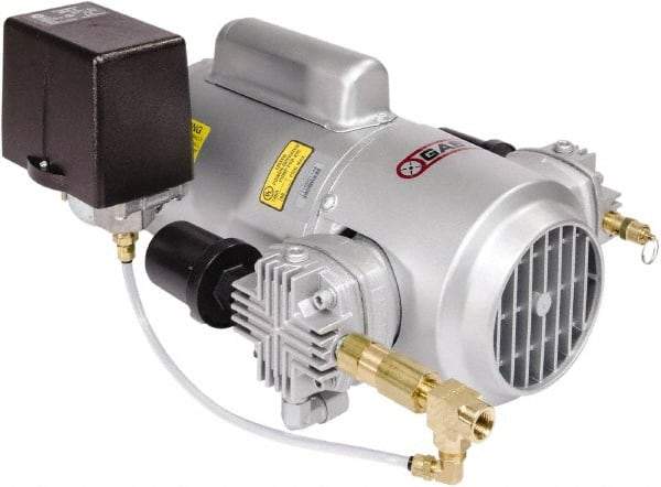 Gast - 1/2 hp, 4.5 CFM, 50 Max psi Piston Compressor Pump - 115/230-1 Volt, 16.02" Long x 13.14" Wide x 8.62" High - Americas Industrial Supply