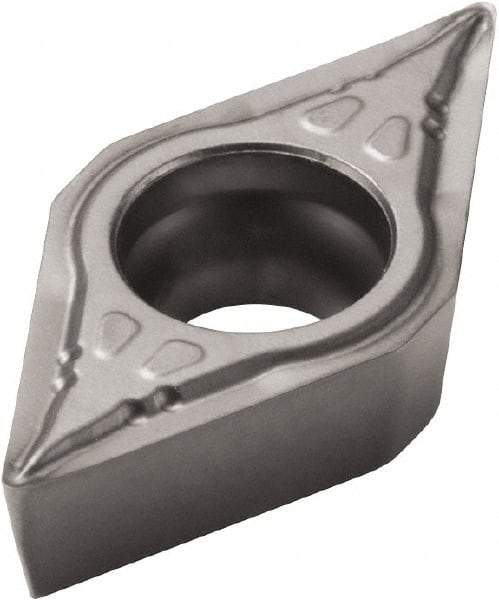 Seco - DCMT32.51 F1 Grade TP1020 Cermet Turning Insert - Uncoated, 55° Diamond, 3/8" Inscr Circle, 5/32" Thick, 1/64" Corner Radius - Americas Industrial Supply