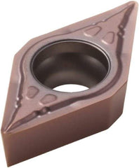 Seco - DCMX32.51 F1 Grade TP1030 Cermet Turning Insert - Uncoated, 55° Diamond, 3/8" Inscr Circle, 5/32" Thick, 1/64" Corner Radius - Americas Industrial Supply