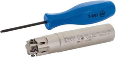 Iscar - 5/8" Cut Diam, 0.197" Max Depth of Cut, 5/8" Shank Diam, 3.11" OAL, Indexable Square Shoulder End Mill - T290 LN.T 0502 Inserts, Cylindrical Shank, 90° Lead Angle, Through Coolant, Series SumoMill - Americas Industrial Supply