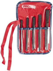 Proto - 5 Piece Cold Chisel Set - 7-1/2" OAL, Steel, Sizes Included 5/16 to 5/8" - Americas Industrial Supply