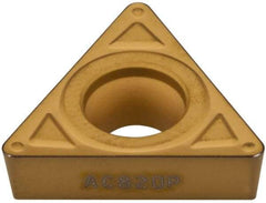 Sumitomo - TCMT32.52 ENK Grade AC830P Carbide Turning Insert - 60° Triangle, 3/8" Inscr Circle, 5/32" Thick, 1/32" Corner Radius - Americas Industrial Supply