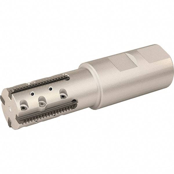 Vargus - 0.866" Cut Diam, 2.56" Max Depth of Cut, 1" Shank Diam, Internal/External Indexable Thread Mill - Insert Style 40L, 3 Inserts, Toolholder Style RTMC, 4.882" OAL - Americas Industrial Supply