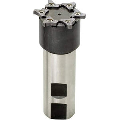 Iscar - Shank Connection, 1.575" Cutter Diam, 4 Tooth Indexable Slotting Cutter - 1" Shank Diam, TRIB Toolholder, TRI Insert, Right Hand Cutting Direction - Americas Industrial Supply