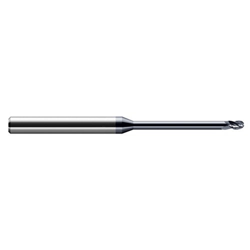 ‎0.04″ Dia. × 1/8″ Shank × 0.06″ DOC × 2-1/2″ OAL, Carbide AlTiN, Stub , 3 Flute, Ballnose End Mill