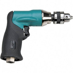 Dynabrade - 1/4" Keyed Chuck - Pistol Grip Handle, 20,000 RPM, 0.4 hp, 90 psi - Americas Industrial Supply