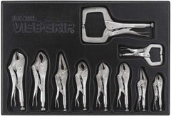 Irwin - 10 Piece Locking Plier Set - Comes in Plastic Tray - Americas Industrial Supply