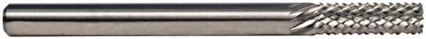 M.A. Ford - 1/4" Diam, 3/4" LOC, Burr End, Solid Carbide Diamond Pattern Router Bit - 2" OAL, 1/4" Shank Diam - Americas Industrial Supply