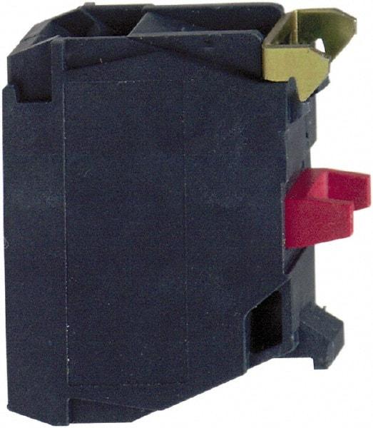 Square D - NC, Multiple Amp Levels, Electrical Switch Contact Block - 120 VAC, 125 VDC, 240 VAC, 250 VDC, and 600 VAC/VDC, Screw Terminal, 22mm Hole, For Use with XB4, XB5 - Americas Industrial Supply