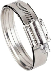 IDEAL TRIDON - SAE Size 425, 3-5/16 to 4" Diam, Stainless Steel Worm Drive Clamp - 5/8" Wide, Material Grade 300/410, Series 38215 - Americas Industrial Supply