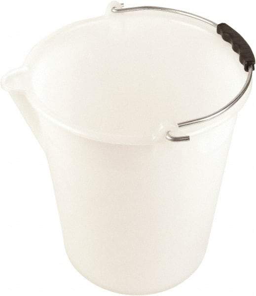 Dynalon Labware - 4-1/2 Gal Translucent Tapered Conical Polyethylene Bucket - 13-3/8" High x 12-3/16" Diam - Americas Industrial Supply