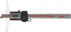 SPI - 0" to 8" Electronic Depth Gage - 0.0015" Accuracy, 0.0005" Resolution, 4" Base Length - Americas Industrial Supply