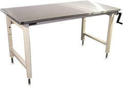 Proline - 72 Wide x 30" Deep x 42" High, Stainless Steel Workbench - Adjustable Height Legs, Blue - Americas Industrial Supply