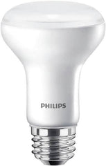 Philips - 6 Watt LED Flood/Spot Medium Screw Lamp - 2,700°K Color Temp, 450 Lumens, 120 Volts, Dimmable, Shatter Resistant, R20, 25,000 hr Avg Life - Americas Industrial Supply