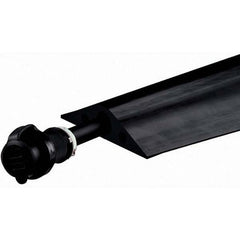 Checkers - 3 Channel 5" Long, 3/4" Max Compatible Cable Diam, Black Rubber On Floor Cable Covers - Americas Industrial Supply