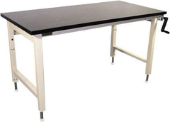 Proline - 72 Wide x 30" Deep x 42" High, Chem-Guard Workbench - Adjustable Height Legs, Beige - Americas Industrial Supply
