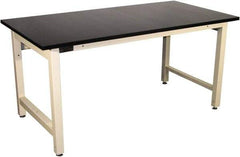 Proline - 60 Wide x 36" Deep x 36" High, Epoxy Resin Workbench - Adjustable Height Legs, Beige - Americas Industrial Supply