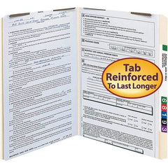 SMEAD - 14-5/8 x 9-1/2", Legal, Manila, File Folders with Top Tab - 11 Point Stock, Straight Tab Cut Location - Americas Industrial Supply