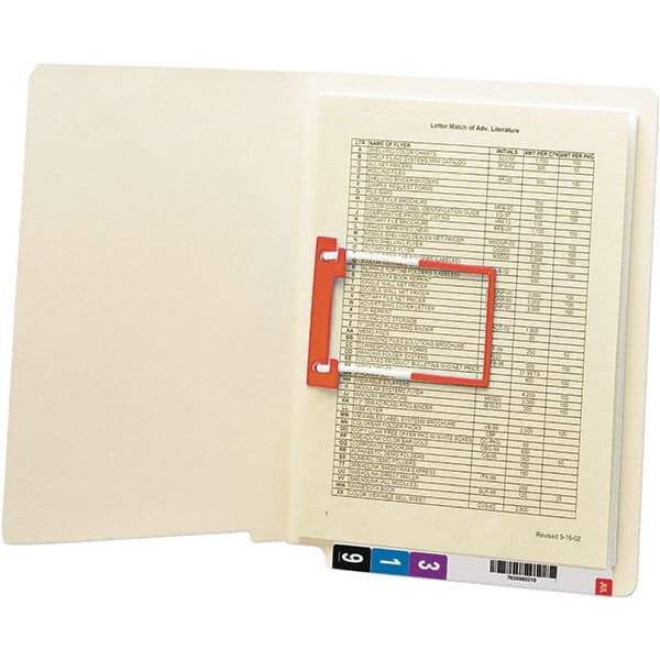 SMEAD - 12-1/4 x 9-1/2", Letter Size, Manila, File Folders with End Tab - 11 Point Stock, Straight Tab Cut Location - Americas Industrial Supply