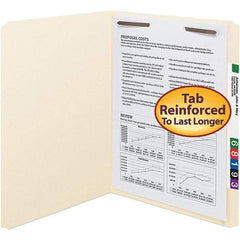 SMEAD - 11-5/8 x 9-1/2", Letter Size, Manila, File Folders with Top Tab - 11 Point Stock, Straight Tab Cut Location - Americas Industrial Supply