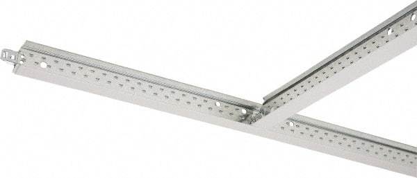 Armstrong World - 144" Long x 15/16" Wide, Hot-Dipped Galvanized Steel Main Beam - ASTM C636 Specification, White - Americas Industrial Supply