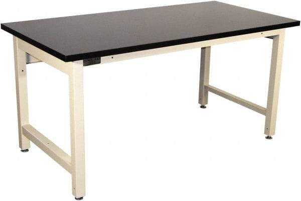 Proline - 72 Wide x 30" Deep x 36" High, Chem-Guard Workbench - Adjustable Height Legs, Beige - Americas Industrial Supply