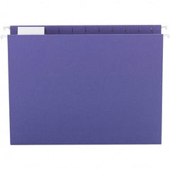 SMEAD - 12-1/4 x 9-1/2", Letter Size, Purple, Hanging File Folder - 11 Point Stock, 1/5 Tab Cut Location - Americas Industrial Supply