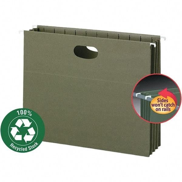 SMEAD - 12-1/4 x 9-1/2", Letter Size, Standard Green, Hanging File Folder - Americas Industrial Supply