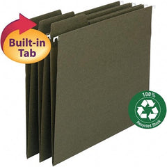 SMEAD - 14-5/8 x 9-1/2", Legal, Standard Green, Hanging File Folder - 11 Point Stock, 1/3 Tab Cut Location - Americas Industrial Supply