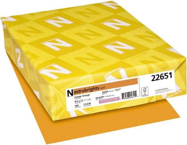 Neenah Paper - Cosmic Orange Colored Copy Paper - Use with Laser Printers, Inkjet Printers, Copiers - Americas Industrial Supply