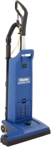 Clarke - Dual Motor Upright Vacuum Cleaner - 17-1/2" Cleaning Width, 9" Amps, Ergonomic Handle - Americas Industrial Supply